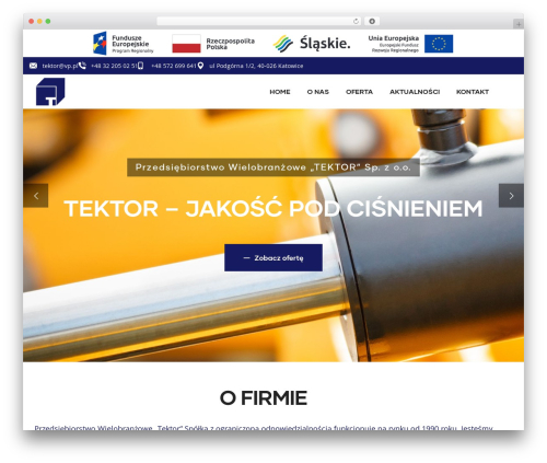 Indutri themer WordPress plugin - tektor.com.pl