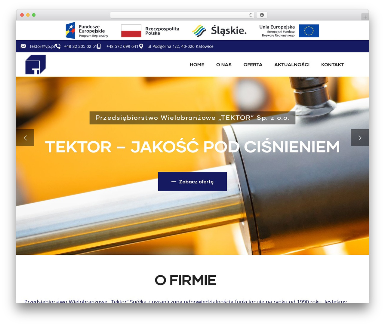 Indutri WordPress theme - tektor.com.pl