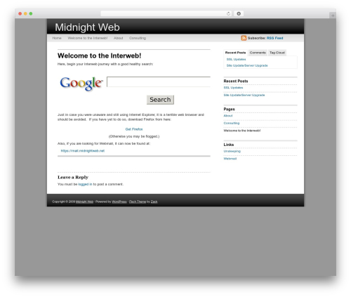 iTech WordPress theme - midnightweb.net