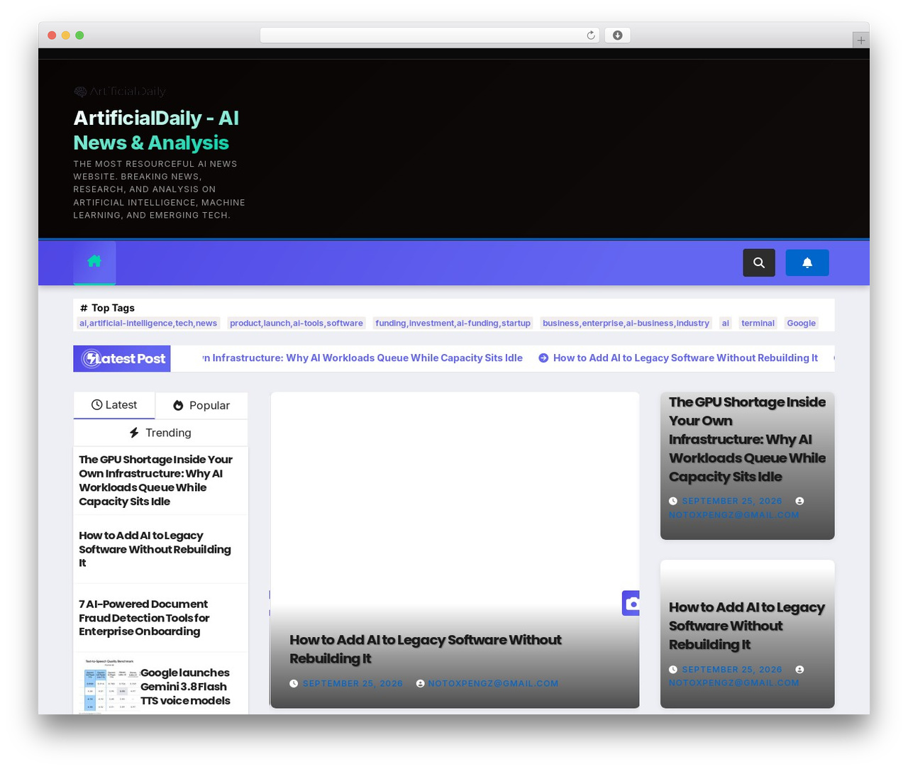 Newsup newspaper WordPress theme - artificialdaily.com Newsup newspaper WordPress theme - artificialdaily.com