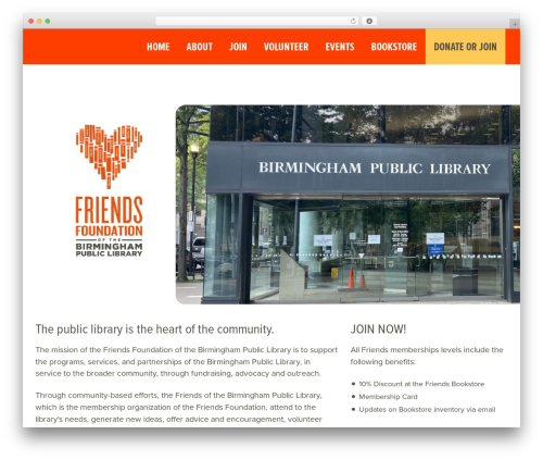 Create WordPress theme - friendsofthebpl.org