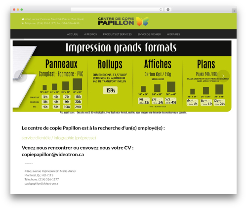 ESPRESSO theme WordPress - centredecopiepapillon.ca