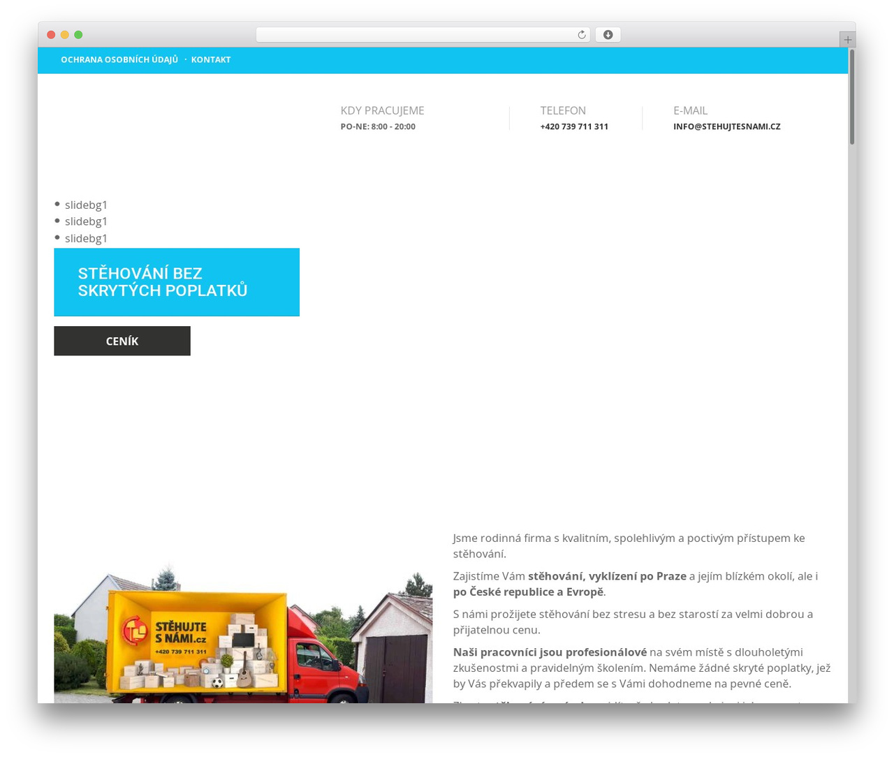 Express Movers Child top WordPress theme - stehujtesnami.cz