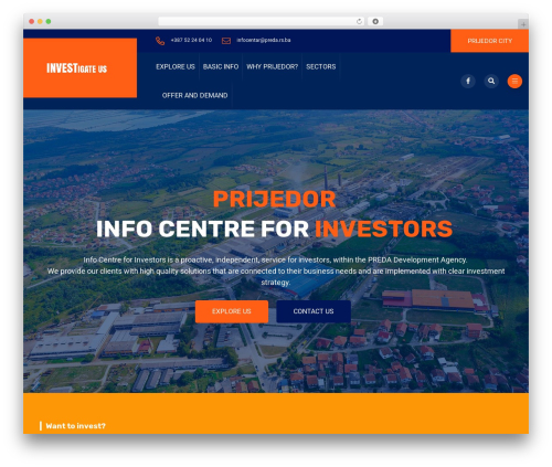 Konstro WordPress theme - investinprijedor.com