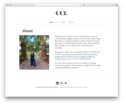 Theme WordPress Daniela - caitlinchristianlamb.com