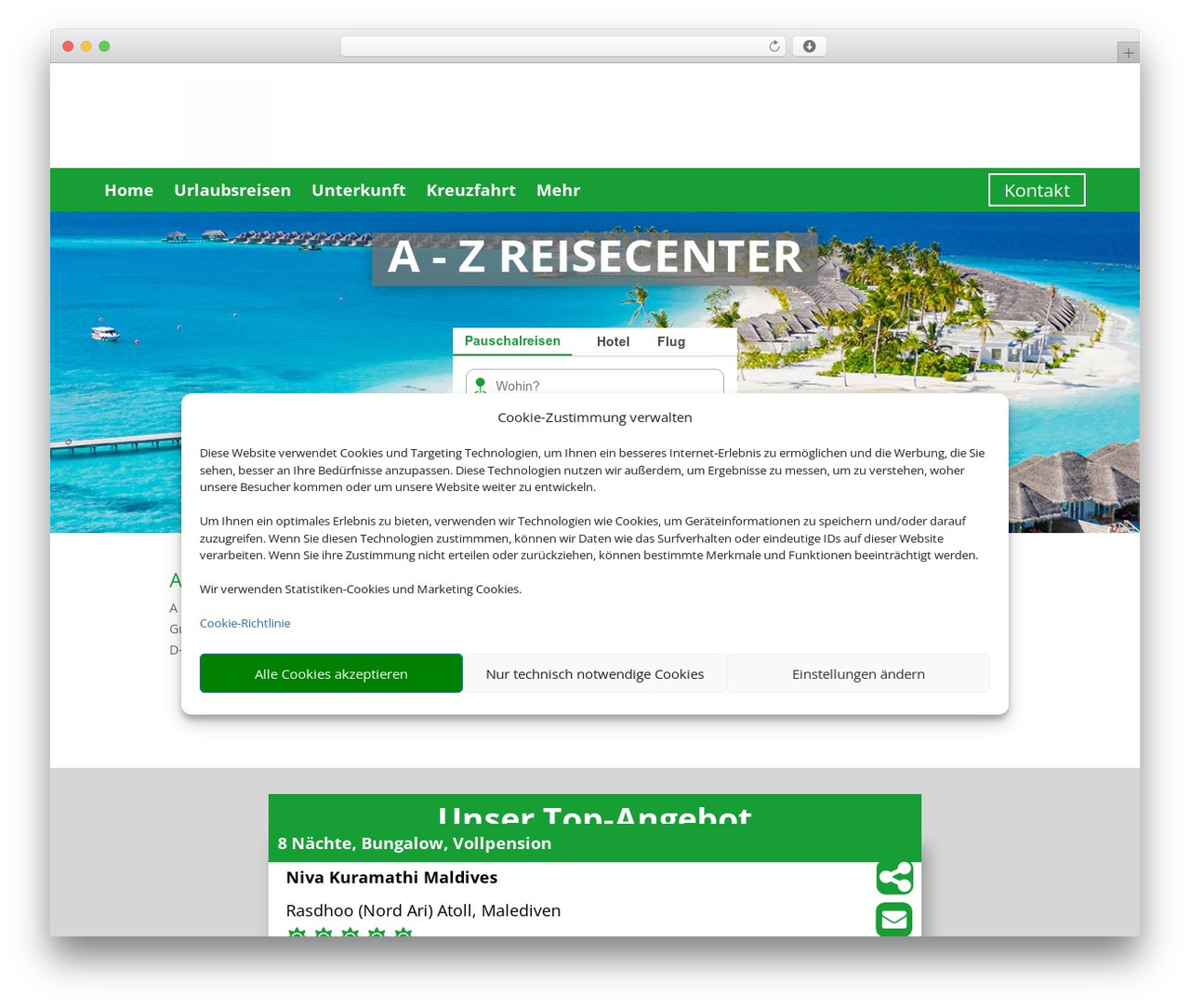 Theme WordPress Divi - a-z-reisecenter.de Theme WordPress Divi - a-z-reisecenter.de