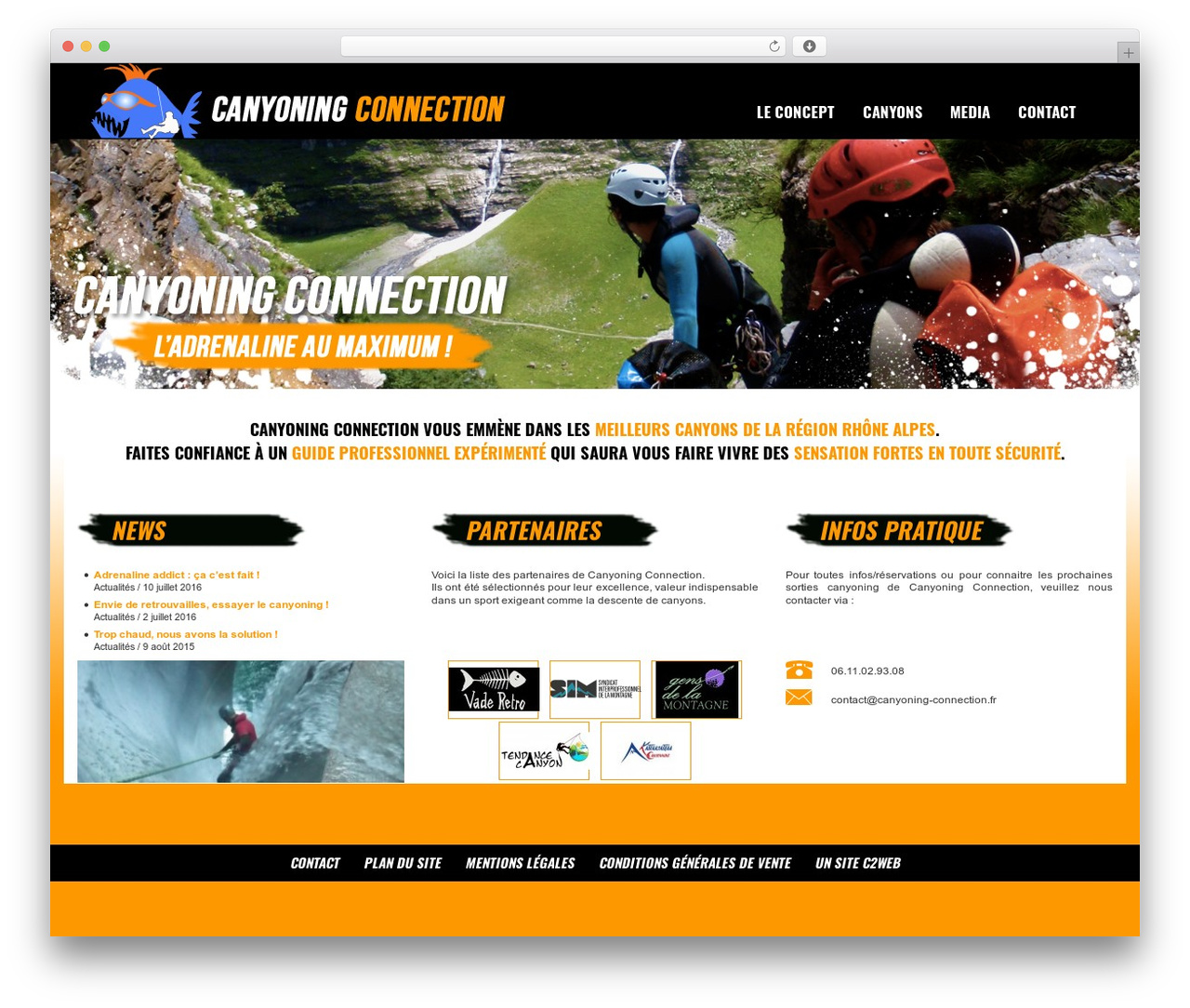 WP theme C2Web Framework - canyoning-connection.fr