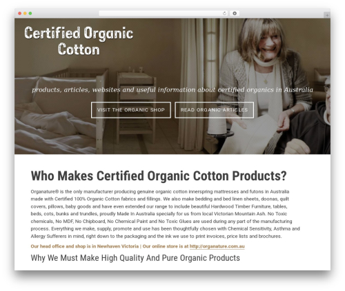 Atomic theme WordPress - certifiedorganiccotton.com.au