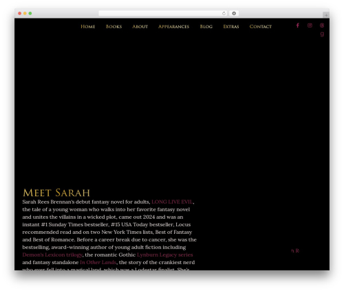 Best WordPress theme Hello Elementor - www.sarahreesbrennan.com