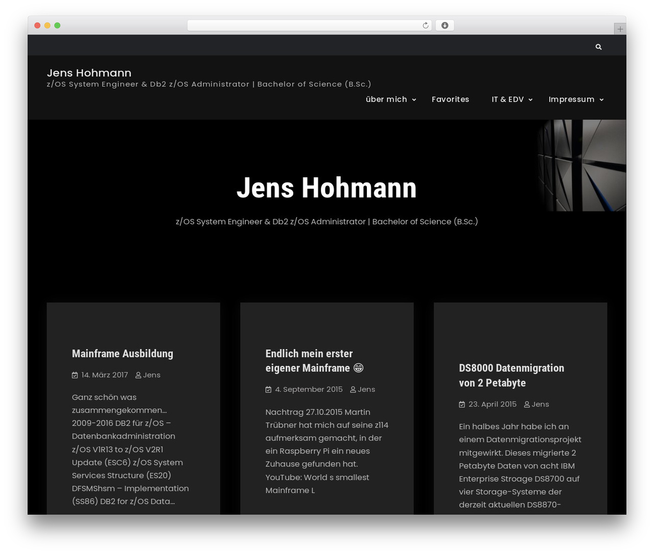Caff WordPress theme - jenshohmann.de