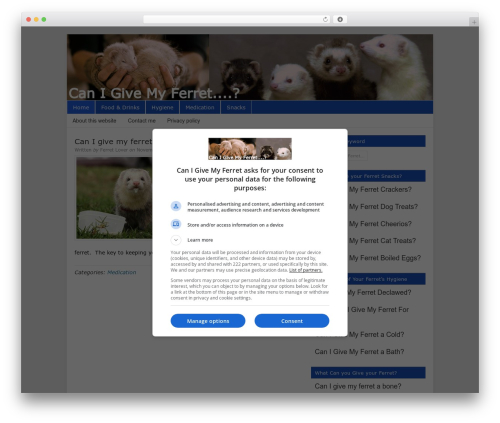 Catalyst best WordPress theme - canigivemyferret.com