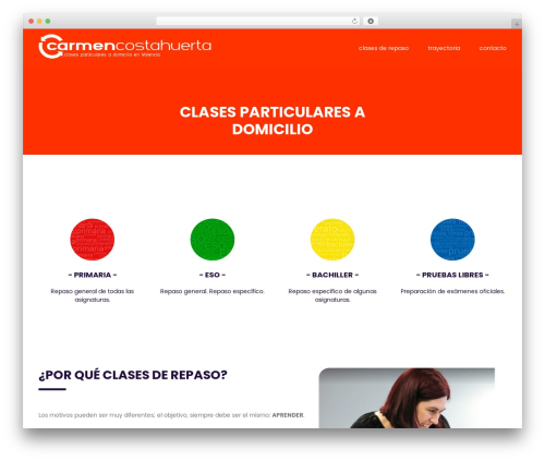 Educational WordPress theme - carmencostahuerta.com