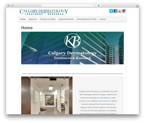 Innovative medical WordPress theme - calgarydermatology.com