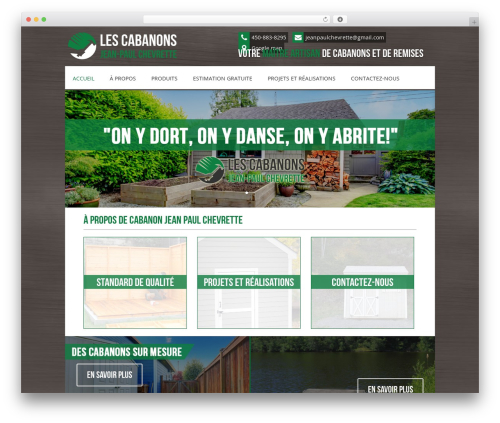 template WordPress theme - cabanonjeanpaulchevrette.ca
