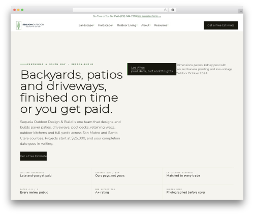 WordPress theme Sequoia - sequoiaoutdoor.com