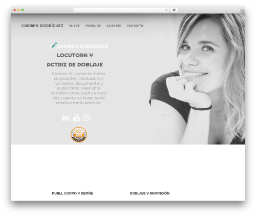 WPBootstrap premium WordPress theme - carmenrod.com
