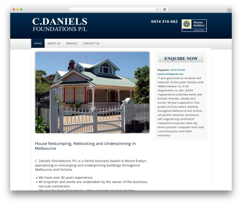 Catalyst best WordPress theme - cdanielsfoundations.com.au