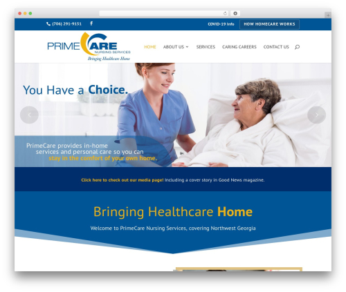 Divi WordPress theme - primecarenursing.com
