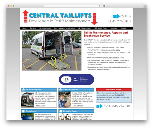 Ensemble WordPress theme - centraltaillifts.com