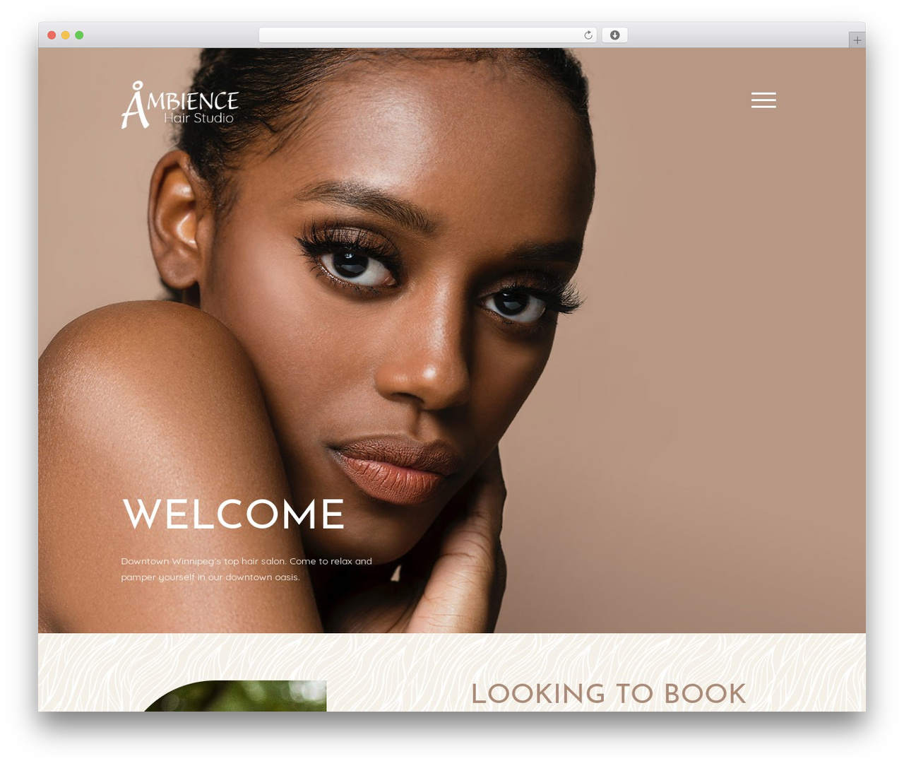 Ambience WordPress theme - ambiencehairstudio.com
