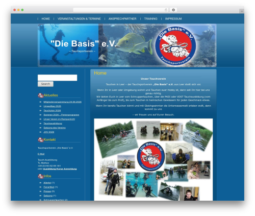 Blue Server WordPress theme - tauchen-leer.de