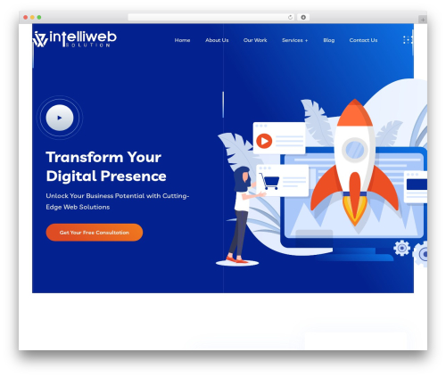 Braintech WordPress theme - intelliwebsolution.com