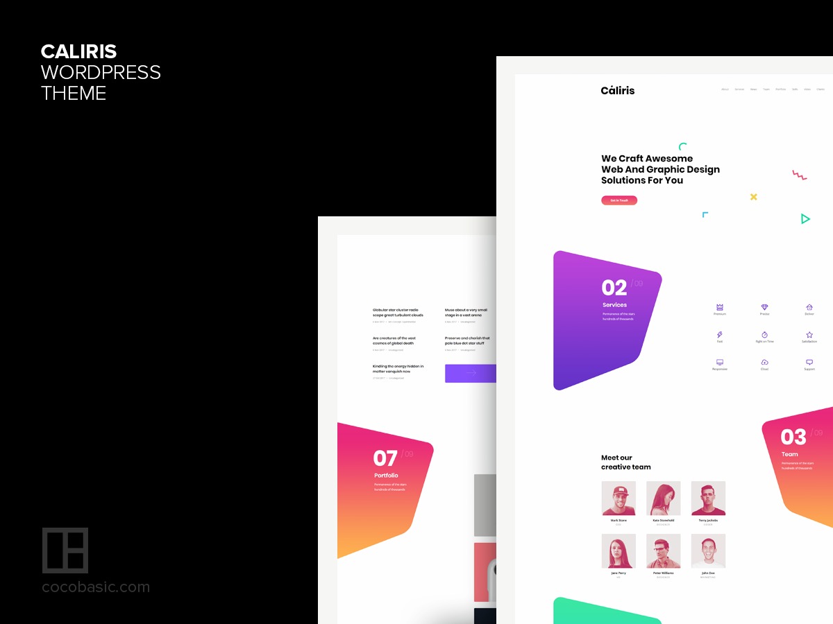 Caliris WP WordPress theme by CocoBasic