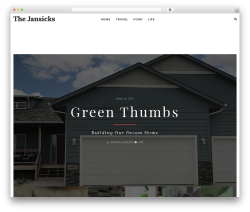 Evoke theme WordPress - thejansicks.com