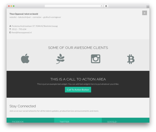 Flat Bootstrap theme WordPress free - theooppewal.nl