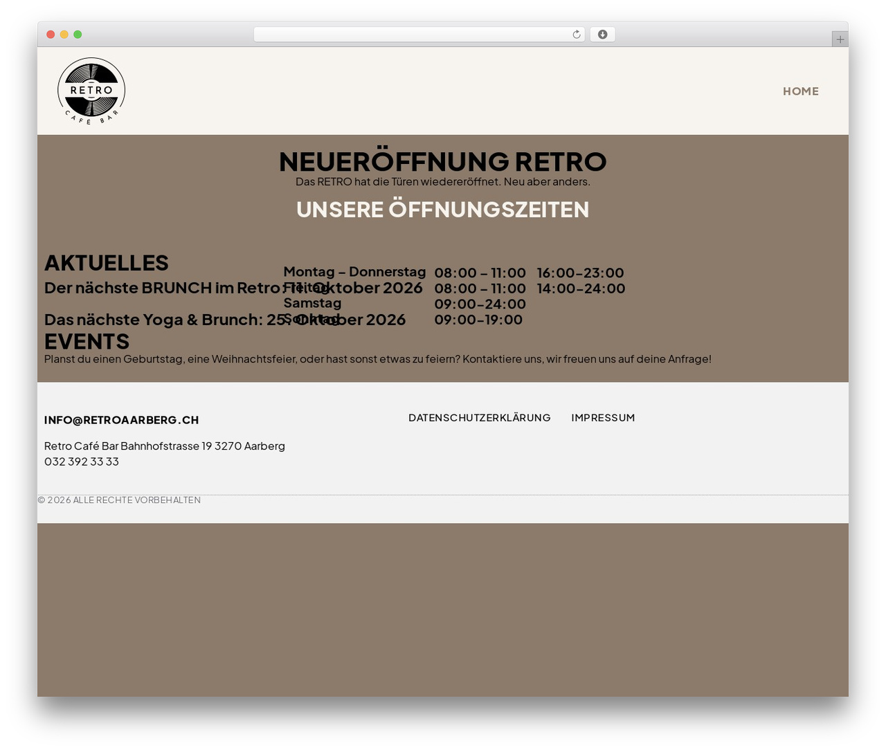 Hello Elementor theme WordPress - retroaarberg.ch