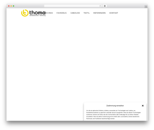 Hoshi WordPress theme design - thoma-werbetechnik.ch