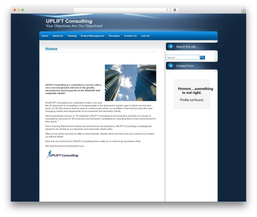intrepidity WordPress theme - upliftconsulting.co.uk