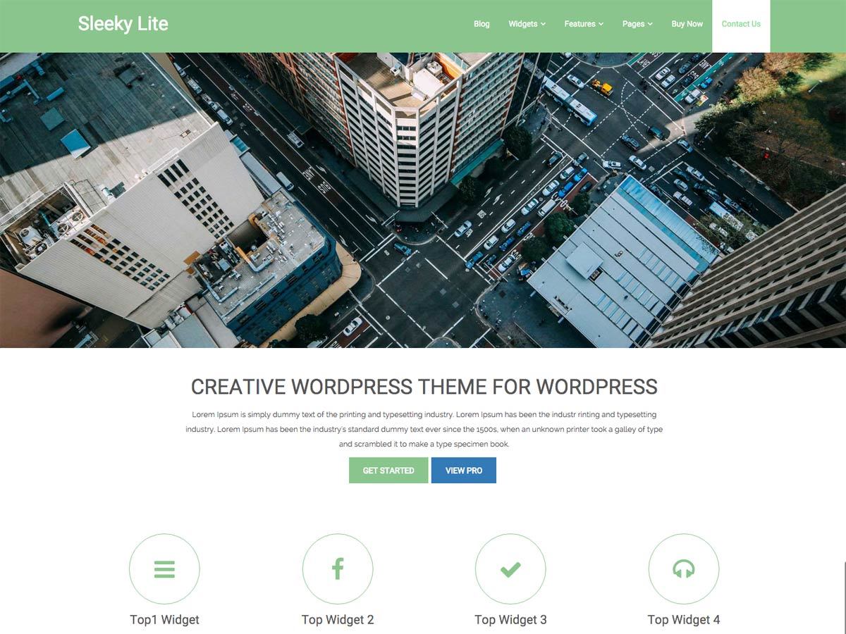 Sleeky best free WordPress theme