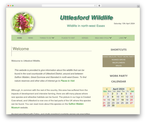 Twenty Twelve WordPress template free - uttlesford-wildlife.org.uk
