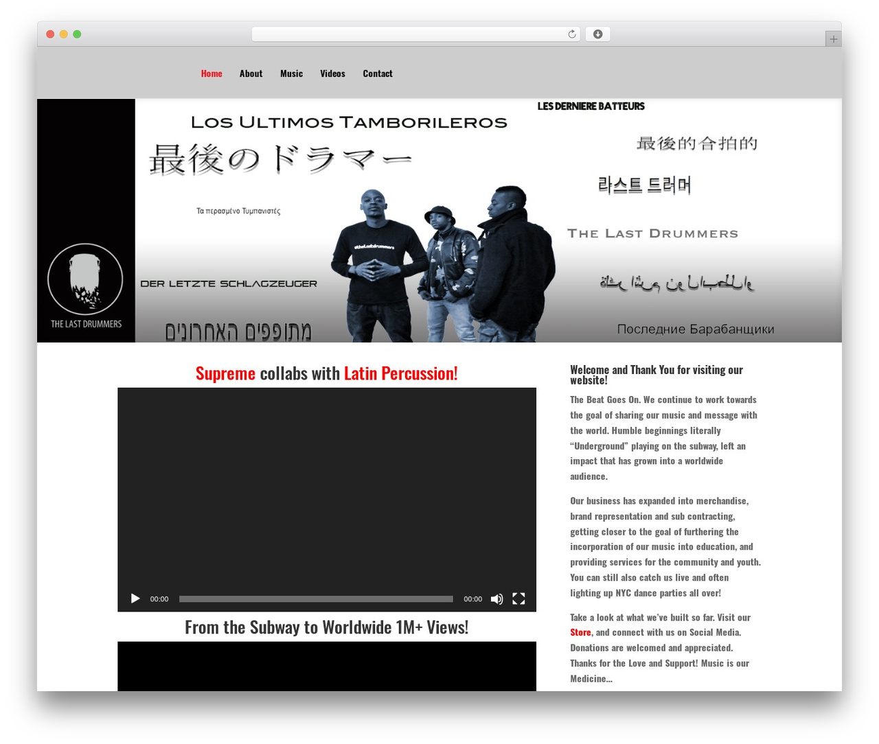 WordPress theme Divi - thelastdrummers.com