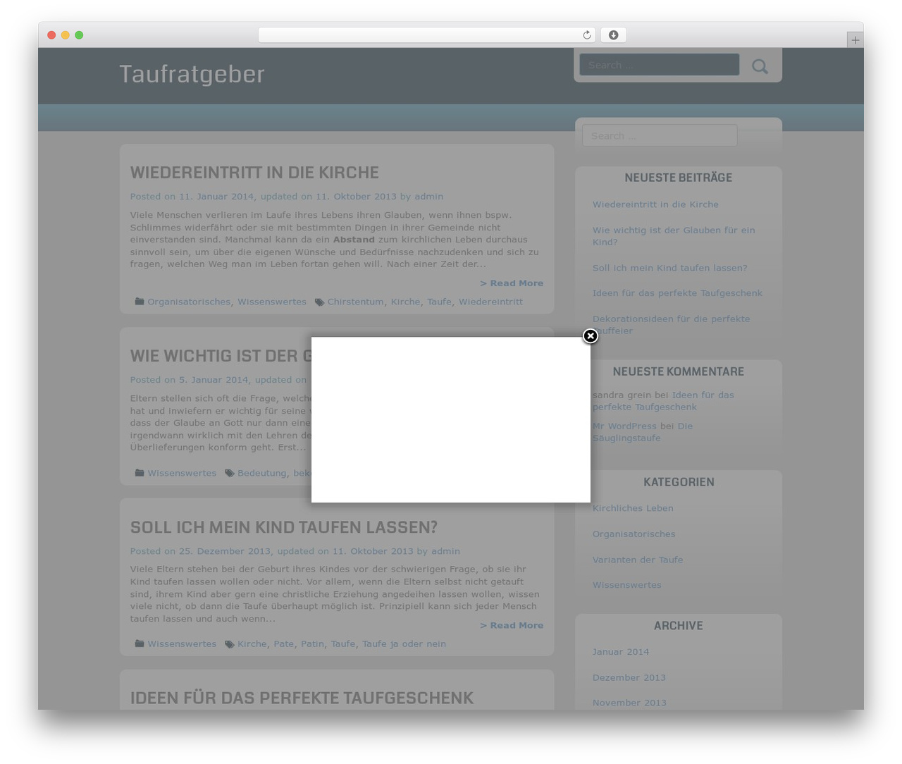 WordPress theme lithium - taufratgeber.de WordPress theme lithium - taufratgeber.de