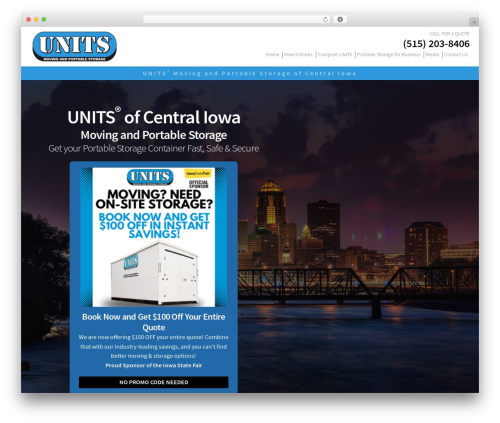 WordPress theme Units Theme - unitsstorage.com/des-moines-ia