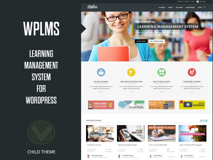 WPLMS Instructor WP theme by VibeThemes