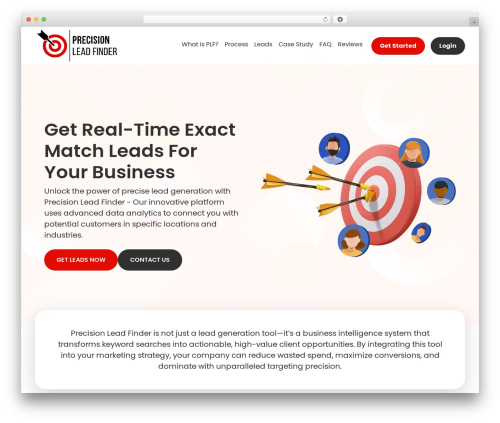 Bootstrap Component Blox WordPress theme - precisionleadfinder.com