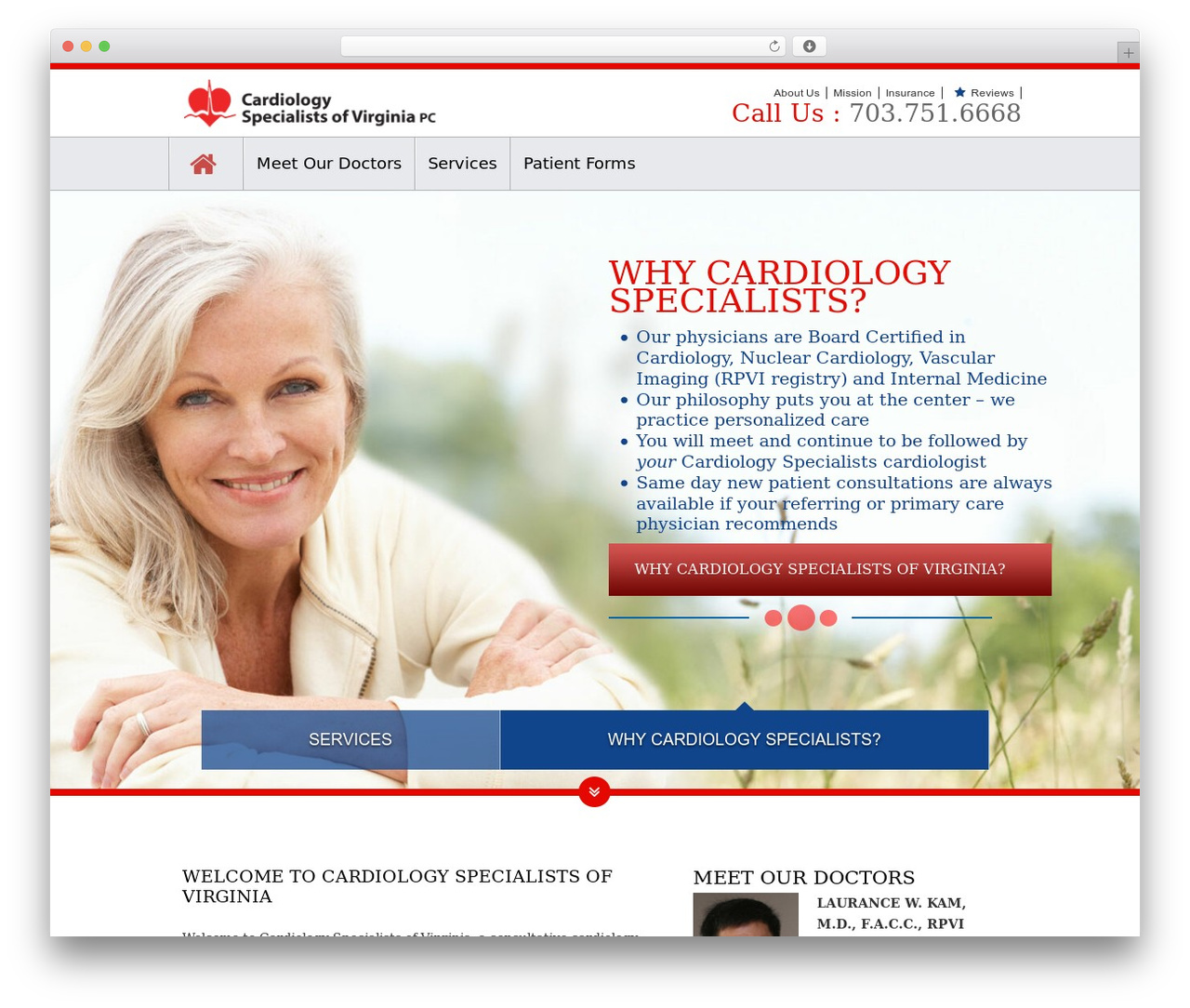 CSV Responsive WordPress theme design - cardiologyspecialistsofvirginia.com