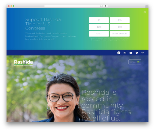 Launch Pad WordPress theme - rashidaforcongress.com
