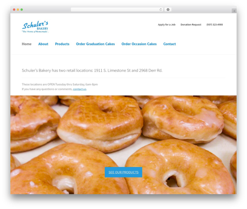 Storefront parallax hero WordPress plugin - schulersbakery.com
