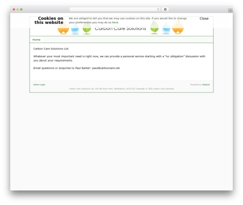 WordPress theme Catalyst - carboncare.net