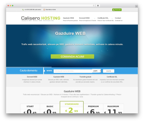 amazing WordPress theme - caliserohosting.ro