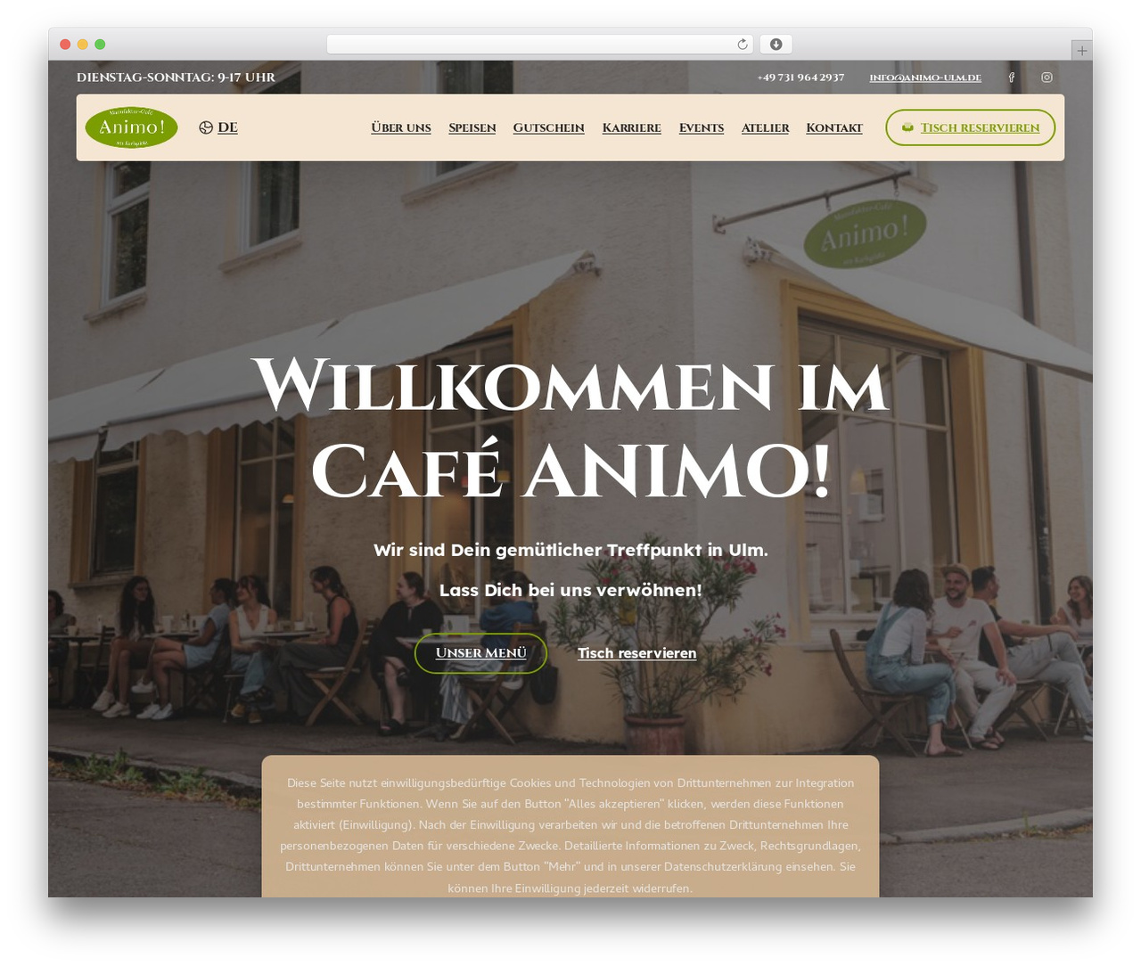 Essentials theme WordPress - cafe-animo.de