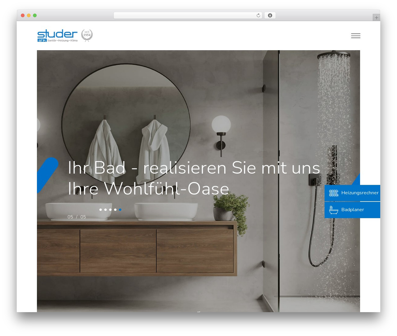 STUDER WordPress website theme - studershk.ch
