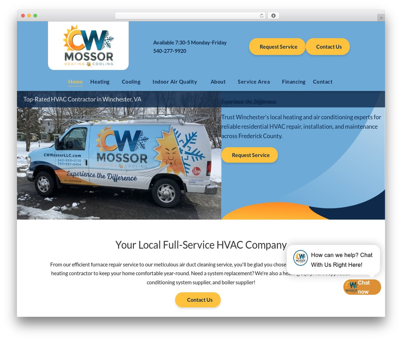 WordPress theme Hypercore - www.cwmossorllc.com