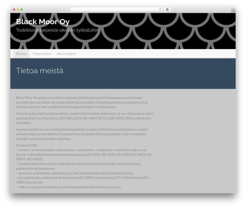 WordPress theme Flat Bootstrap - blackmoor.fi