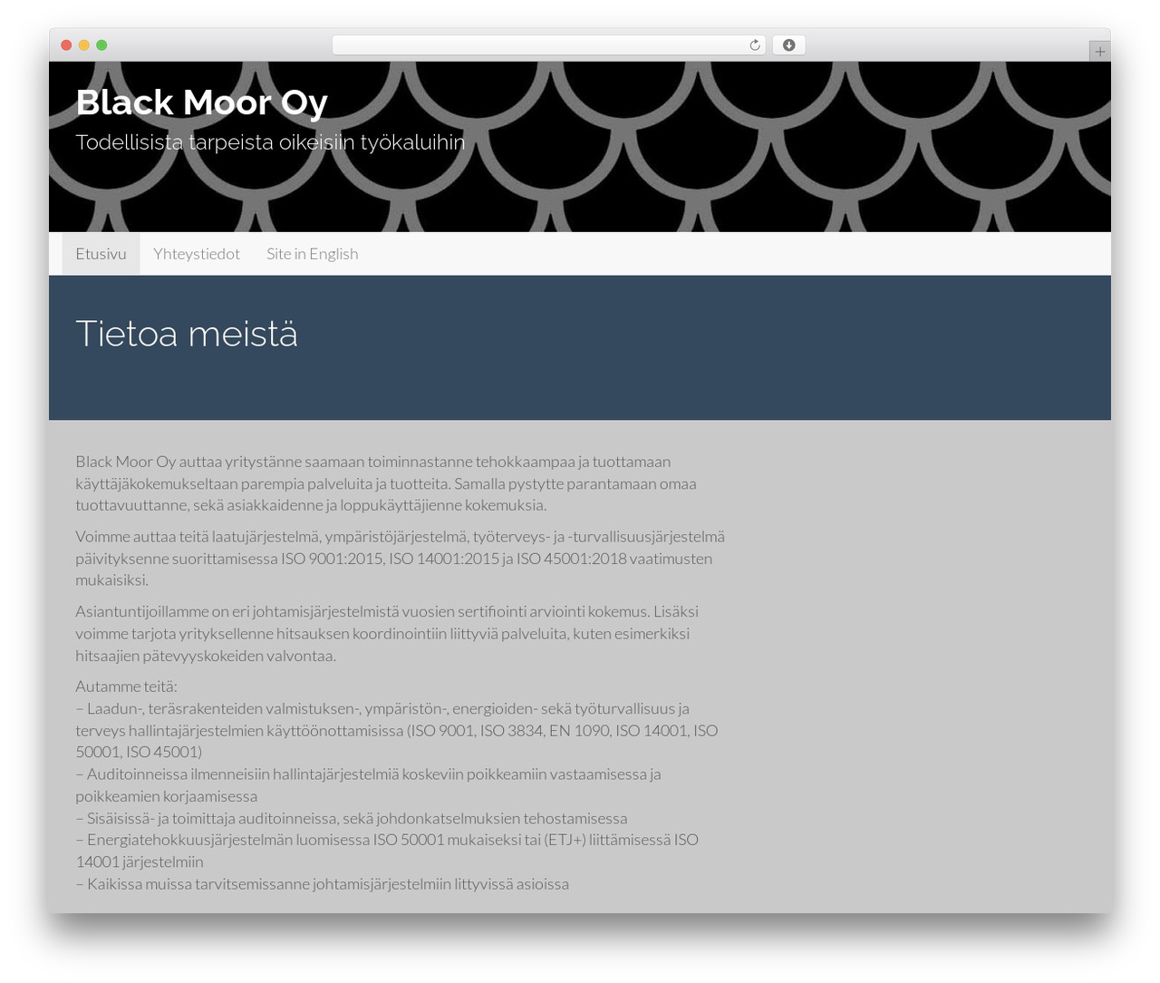 WordPress theme Flat Bootstrap - blackmoor.fi WordPress theme Flat Bootstrap - blackmoor.fi
