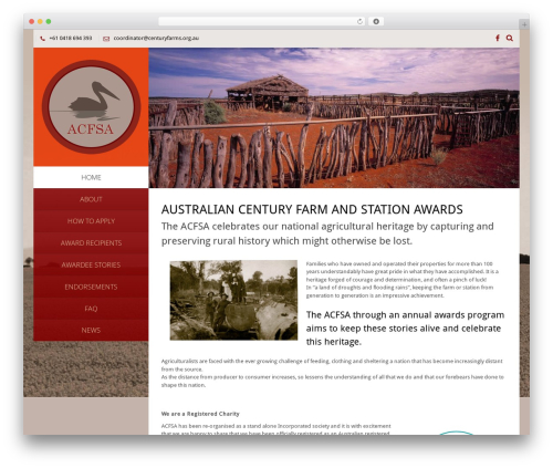 WordPress theme Vertikal - centuryfarms.org.au
